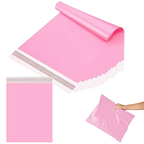 10 Stück Versandbeutel Groß Plastik Rosa Versandtaschen 24"x28" (60x70cm) Versandtüten Warenbeutel,Selbstklebend und Blickdicht,Versandtüten aus Plastik für Kleidung Logistikverpackungen Textilien von POPOYU