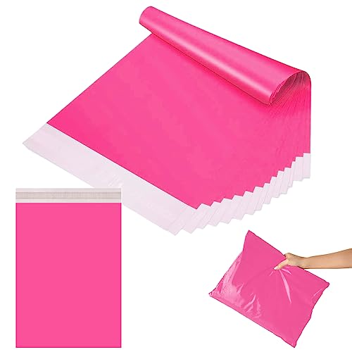 10 Stück Versandbeutel Groß Plastik Rosenrot Versandtaschen 20"x 28"(50x70cm) Versandtüten Warenbeutel,Selbstklebend und Blickdicht,Versandtüten aus Plastik für Kleidung Logistikverpackungen Textilien von POPOYU