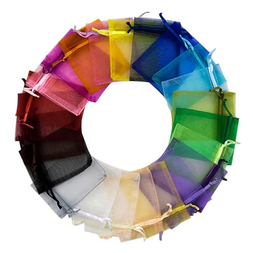 100P Mehrfarbig Organzasäckchen Geschenkbeutel,7x9cm Geschenk Organzabeutel Transparente Netzbeutel mit Kordelzug Sie als Hochzeit Bonbonsbeutel,Schmuckbeutel,Weihnachtsgeschenke,Geburtstag Party 100P Mehrfarbig Organzasäckchen Geschenkbeutel,7x9cm Geschenk Organzabeutel Transparente Netzbeutel mit Kordelzug Sie als Hochzeit Bonbonsbeutel,Schmuckbeutel,Weihnachtsgeschenke,Geburtstag Party von POPOYU