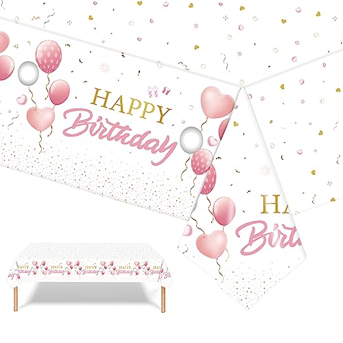 137 * 274cm Rosa Geburtstag Tischdecke Rosa Wasserdicht Tischdecke Kindergeburtstag Deko,Große Kunststoff Tischdecke Rosa Party Tischdecke für Mädchen und Frauen Geburtstag Party Dekoration Zubehör 137 * 274cm Rosa Geburtstag Tischdecke Rosa Wasserdicht Tischdecke Kindergeburtstag Deko,Große Kunststoff Tischdecke Rosa Party Tischdecke für Mädchen und Frauen Geburtstag Party Dekoration Zubehör von POPOYU
