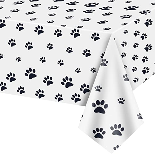 POPOYU 137 X 274 cm Hund Plastikdecke,Tischdecke Safari,Tischdecke Hund für SafariThema Partydekorationen,Tischdecken Dschungel Kindergeburtstag für Dschungel Safari Geburtstag Party Zubehör von POPOYU
