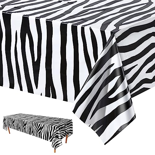 137 x 274cm Zebradruck Tischdecke Dschungel-Safari-Tier Tischdecke Plastik Wasserdicht Zebradruck Tisch Cover für Kinder und Erwachsene Geburtstagsfeier Dschungel-Safari-Motto-Partyzubehör 137 x 274cm Zebradruck Tischdecke Dschungel-Safari-Tier Tischdecke Plastik Wasserdicht Zebradruck Tisch Cover für Kinder und Erwachsene Geburtstagsfeier Dschungel-Safari-Motto-Partyzubehör von POPOYU
