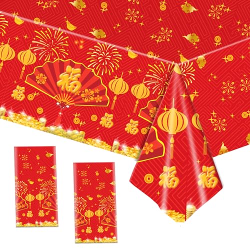 2 Stück Tischdecke Chinesische Neujahr Deko 2025,Silvester Deko 2025 Tischdecke,Tischdecke Happy New Year,Chinesisches Neujahr 2025 Tischdecke für Chinesische Neujahr Tischdekoration Party Zubehör 2 Stück Tischdecke Chinesische Neujahr Deko 2025,Silvester Deko 2025 Tischdecke,Tischdecke Happy New Year,Chinesisches Neujahr 2025 Tischdecke für Chinesische Neujahr Tischdekoration Party Zubehör von POPOYU