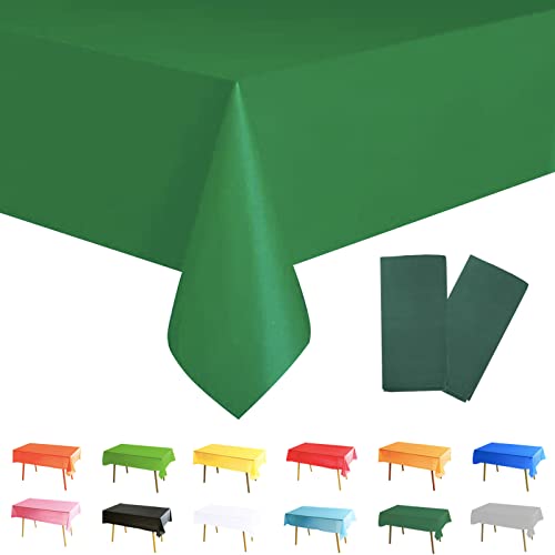 2 Stück Tischdecke Grün, 137x274cm Einweg Tischdecke Plastiktischdecke, Party-Tischdecken Biertisch Plastik Outdoor Gartentischdecke Wetterfest für Geburtstag,Herbst,Weihnachten,Halloween,Picknick 2 Stück Tischdecke Grün, 137x274cm Einweg Tischdecke Plastiktischdecke, Party-Tischdecken Biertisch Plastik Outdoor Gartentischdecke Wetterfest für Geburtstag,Herbst,Weihnachten,Halloween,Picknick von POPOYU