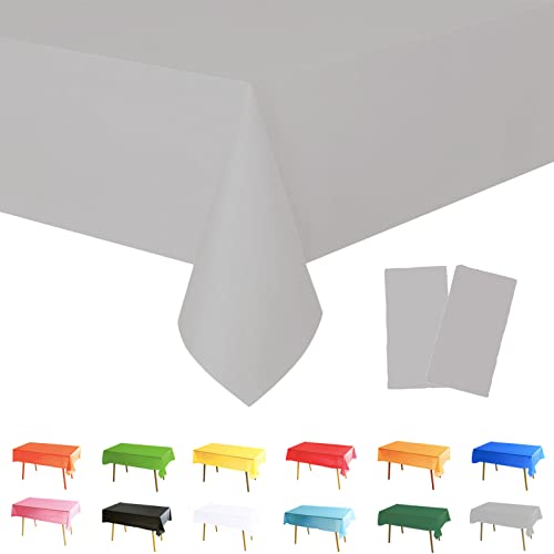 2 Stück Tischdecke Silber, 137x274cm Einweg Tischdecke Plastiktischdecke, Party-Tischdecken Biertisch Plastik Outdoor Gartentischdecke Wetterfest für Geburtstag,Herbst,Weihnachten,Halloween,Picknick 2 Stück Tischdecke Silber, 137x274cm Einweg Tischdecke Plastiktischdecke, Party-Tischdecken Biertisch Plastik Outdoor Gartentischdecke Wetterfest für Geburtstag,Herbst,Weihnachten,Halloween,Picknick von POPOYU