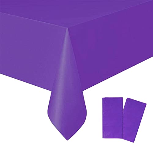 2 Stück Tischdecke Violett, 137x274cm Einweg Tischdecke Plastiktischdecke, Party-Tischdecken Biertisch Plastik Outdoor Gartentischdecke Wetterfest für Geburtstag,Herbst,Weihnachten,Halloween,Picknick 2 Stück Tischdecke Violett, 137x274cm Einweg Tischdecke Plastiktischdecke, Party-Tischdecken Biertisch Plastik Outdoor Gartentischdecke Wetterfest für Geburtstag,Herbst,Weihnachten,Halloween,Picknick von POPOYU