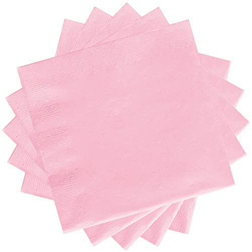 20 Stück Rosa Servietten,Papierservietten Rosa 33x33cm Napkins Servietten Paw Cocktailservietten,Tischdeko Hochzeit Papierserviette Einweg Napkins Tisch Dekorationen für Garten Geburtstag Party von POPOYU