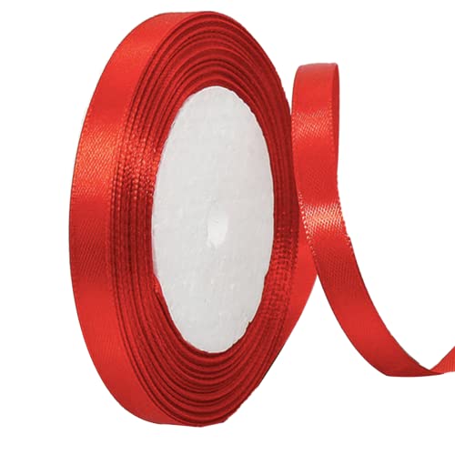 POPOYU 22 Meter Satinband Rot,RotBand Dünn 1cm,Schleifenband Textil 1cm,Textil Geschenkband Satin für Verpacken von Haarschleifen,Kuchen,Hochzeit,Weihnachtsdekoration POPOYU 22 Meter Satinband Rot,RotBand Dünn 1cm,Schleifenband Textil 1cm,Textil Geschenkband Satin für Verpacken von Haarschleifen,Kuchen,Hochzeit,Weihnachtsdekoration von POPOYU