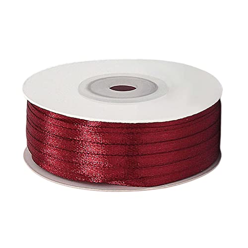 23 Meters Satinband Rotwein 3mm, Dekoration Präsent Geschenkband Schleifenband, Stoffband für Kleid Hochzeit, Taufe und Geburtstag Geschenke 23 Meters Satinband Rotwein 3mm, Dekoration Präsent Geschenkband Schleifenband, Stoffband für Kleid Hochzeit, Taufe und Geburtstag Geschenke von POPOYU