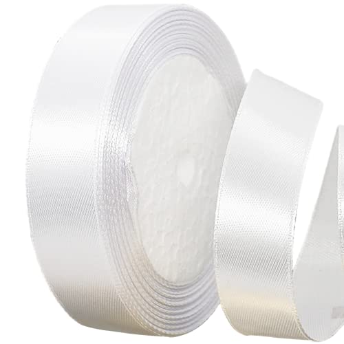 23 Meters Satinband Weiß 2cm, Dekoration Präsent Geschenkband Schleifenband, Stoffband für Kleid Hochzeit, Taufe und Geburtstag Geschenke,Satin Dekoband, Deko Band Geschenkverpackung 23 Meters Satinband Weiß 2cm, Dekoration Präsent Geschenkband Schleifenband, Stoffband für Kleid Hochzeit, Taufe und Geburtstag Geschenke,Satin Dekoband, Deko Band Geschenkverpackung von POPOYU