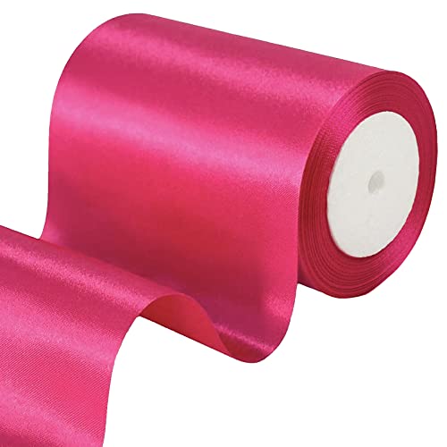POPOYU 23m Geschenkband Purpurrot Breit,Satinband 10cm Breit,Geschenk Schleife XXL,Breites Band Purpurrot,Riesen Geschenkschleife,Geschenkschleife Auto xxl für Verpacken von Geschenken Weihnachten von POPOYU