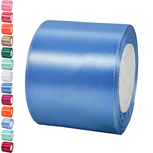 23m Satinband Geschenkband Blauer See 75mm Breit,Trauer Band Schleifenband Satin Dekoband Geschenkverpackung Deko Band Stoffband für Halloween Weihnachten Hochzeit Taufe Geburtstag DIY-Handwerk 23m Satinband Geschenkband Blauer See 75mm Breit,Trauer Band Schleifenband Satin Dekoband Geschenkverpackung Deko Band Stoffband für Halloween Weihnachten Hochzeit Taufe Geburtstag DIY-Handwerk von POPOYU