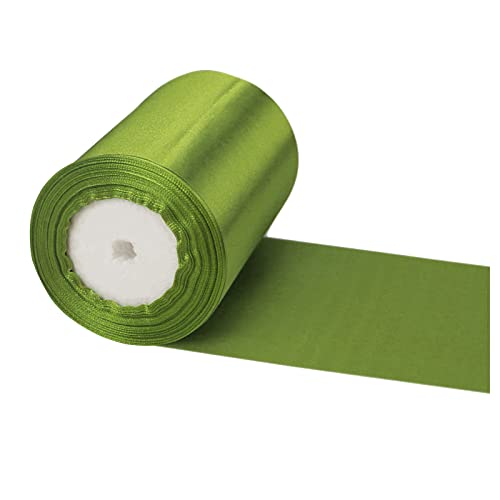 10cm Geschenkband Armeegrün Band Breit, 23 m Große Stoffband Schleife Breites Satinband Schleifenband Glitzer Geschenkschleife XXL für Verpacken von Geschenken Weihnachten Hochzeit Dekorieren Auto von POPOYU