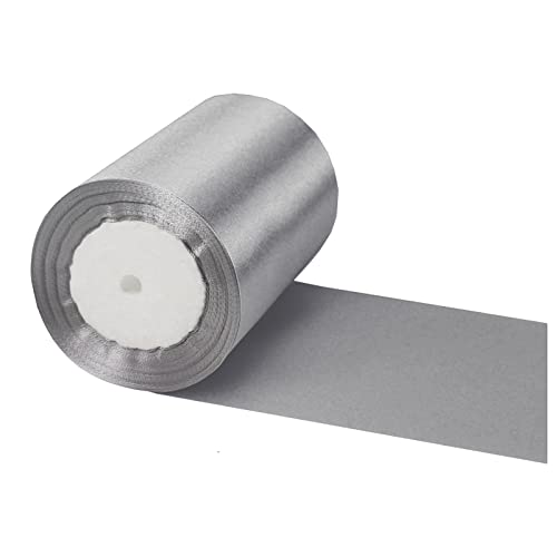 10cm Geschenkband Silber Grau Band Breit, 23 m Große Stoffband Schleife Breites Satinband Schleifenband Glitzer Geschenkschleife XXL für Verpacken von Geschenken Weihnachten Hochzeit Dekorieren Auto 10cm Geschenkband Silber Grau Band Breit, 23 m Große Stoffband Schleife Breites Satinband Schleifenband Glitzer Geschenkschleife XXL für Verpacken von Geschenken Weihnachten Hochzeit Dekorieren Auto von POPOYU