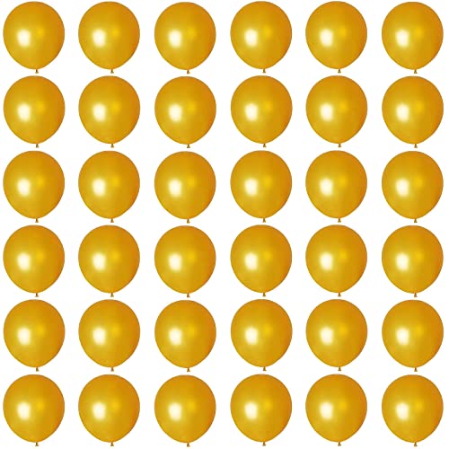 Kleine Luftballons Gold 5 Zoll Weihnachten Ballons,36 Stück Luftballons Weihnachten Helium Ballons Partyballon Deko,Latex Luftballons für Gold Party,Geburtstag,Weihnachtsballon Girlande Dekorationen von POPOYU