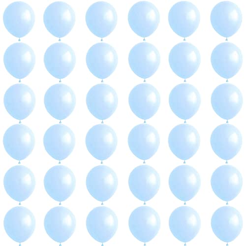 Luftballons Pastell Blau 10 Zoll,36Stück Macaron Blau Luftballons Helium Ballons,Hellblau Latex Luftballon Partyballons für Geburtstag,Hochzeit,Geschlecht Offenbaren,Brautdusche,Babyparty Dekorationen von POPOYU