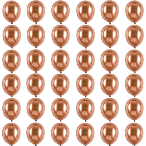 Luftballons Metallic Roségold 12 Zoll für Party Glänzende,36Stück 30cm Metallisches Chrom Roségold Latex Luftballons Helium Ballons für Geburtstag,Hochzeit,Babyparty Graduierung Weihnachts Party Dekor von POPOYU