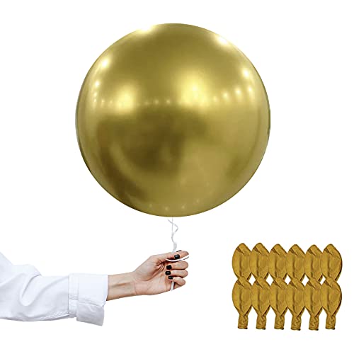 45,7 cm große Luftballons aus Latex, 12 große Luftballons, Dekorationen, Partyballon, Heliumballon, Chromballon für Babyparty, Geburtstag, Party, Hochzeit, Verlobung, Jahrestag, Festival von POPOYU