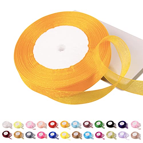 POPOYU Chiffonband Golden,15mmx45m Organzaband Weiss Schleifenband Hochzeit Geschenkband Hochzeit Tüllband Transparent Satinband Golden für Weihnachten Hochzeit Taufe Geburtstag POPOYU Chiffonband Golden,15mmx45m Organzaband Weiss Schleifenband Hochzeit Geschenkband Hochzeit Tüllband Transparent Satinband Golden für Weihnachten Hochzeit Taufe Geburtstag von POPOYU