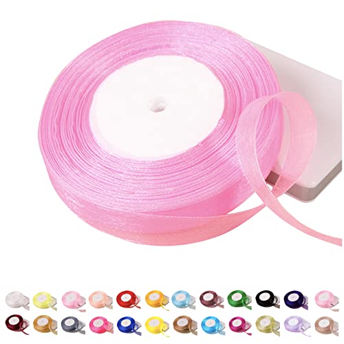 POPOYU Chiffonband Rosa,15mmx45m Organzaband Rosa Schleifenband Hochzeit Geschenkband Hochzeit Tüllband Transparent Satinband Rosa für Weihnachten Hochzeit Taufe Geburtstag POPOYU Chiffonband Rosa,15mmx45m Organzaband Rosa Schleifenband Hochzeit Geschenkband Hochzeit Tüllband Transparent Satinband Rosa für Weihnachten Hochzeit Taufe Geburtstag von POPOYU