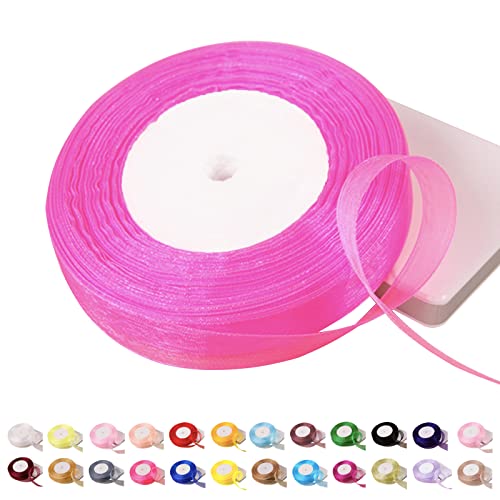 POPOYU Chiffonband Rosenrot,15mmx45m Organzaband Rosenrot Schleifenband Hochzeit Geschenkband Hochzeit Tüllband Transparent Satinband Rosenrot für Weihnachten Hochzeit Taufe Geburtstag POPOYU Chiffonband Rosenrot,15mmx45m Organzaband Rosenrot Schleifenband Hochzeit Geschenkband Hochzeit Tüllband Transparent Satinband Rosenrot für Weihnachten Hochzeit Taufe Geburtstag von POPOYU