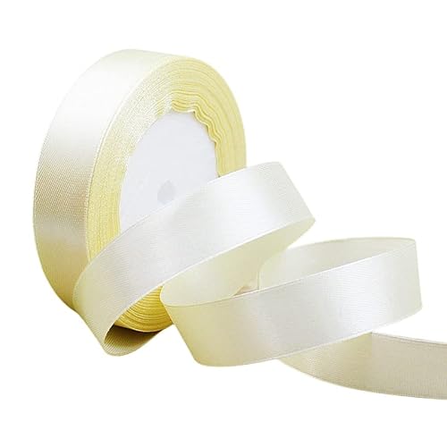 Cremefarben Satinband Dekoband Stoffband,20mm x 23m/Rolle Satinbänder Geschenkbänder Geschenkband Schleifenband Ribbon für Hochzeit,Valentinstag,Geburtstag Geschenke,DIY Handwerk,Sträuße Verpackung Cremefarben Satinband Dekoband Stoffband,20mm x 23m/Rolle Satinbänder Geschenkbänder Geschenkband Schleifenband Ribbon für Hochzeit,Valentinstag,Geburtstag Geschenke,DIY Handwerk,Sträuße Verpackung von POPOYU