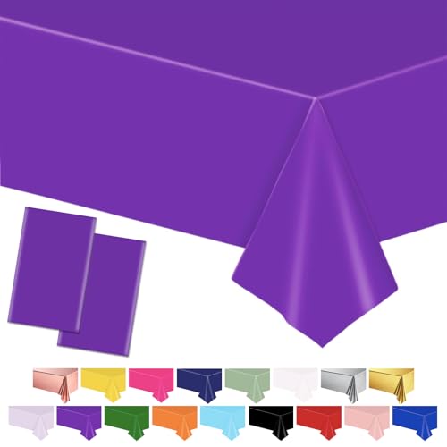 Deep Purple Table Cloth Tablecovers,137 * 274cm Plastic Waterproof Table Covers Party Tischdekorationen für Kinder Picknick Geburtstag, Graduierung Hochzeit Party Supplies Deep Purple Table Cloth Tablecovers,137 * 274cm Plastic Waterproof Table Covers Party Tischdekorationen für Kinder Picknick Geburtstag, Graduierung Hochzeit Party Supplies von POPOYU