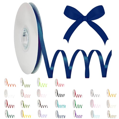 POPOYU Satinband 6mm Dunkelblau,Dunkelblau Band 6mm Natur,91m Dünn Geschenkband,Geschenkband und Schleifen für Geschenken,Bastelarbeiten,Haare,Ostern,Weihnachten,Hochzeit,Luftballons POPOYU Satinband 6mm Dunkelblau,Dunkelblau Band 6mm Natur,91m Dünn Geschenkband,Geschenkband und Schleifen für Geschenken,Bastelarbeiten,Haare,Ostern,Weihnachten,Hochzeit,Luftballons von POPOYU