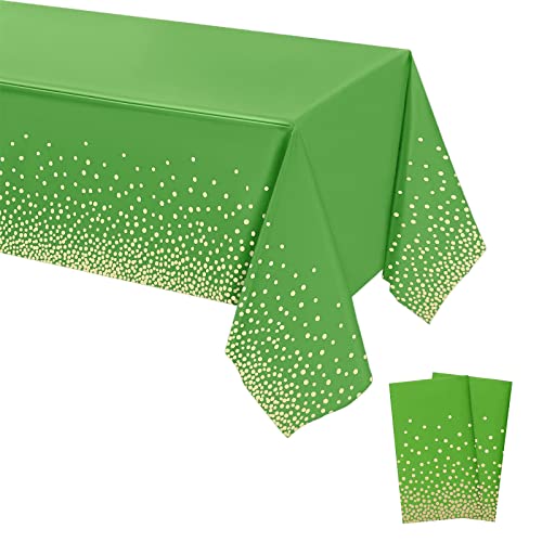 POPOYU 2 Stück Goldfarbene Punkte auf Grün Streifen Tischdecken,Goldfarbene Punkte auf Grün und Weiße Streifen Tischdecken Kinder Party Dekorationen Kunststoff Tischdecke für Kindergeburtstag,Picknick POPOYU 2 Stück Goldfarbene Punkte auf Grün Streifen Tischdecken,Goldfarbene Punkte auf Grün und Weiße Streifen Tischdecken Kinder Party Dekorationen Kunststoff Tischdecke für Kindergeburtstag,Picknick von POPOYU