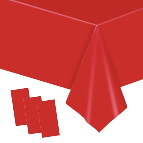 3 Stück Tischdecke Rot Einweg,137 * 274cm Papiertischdecke Rot Tischtuch Tischdecke Rot Papier,wasserdichte Tischdecke Rot Tischdecken für Party,Picknick,Geburtstags,Hochzeit,Weihnachten 3 Stück Tischdecke Rot Einweg,137 * 274cm Papiertischdecke Rot Tischtuch Tischdecke Rot Papier,wasserdichte Tischdecke Rot Tischdecken für Party,Picknick,Geburtstags,Hochzeit,Weihnachten von POPOYU