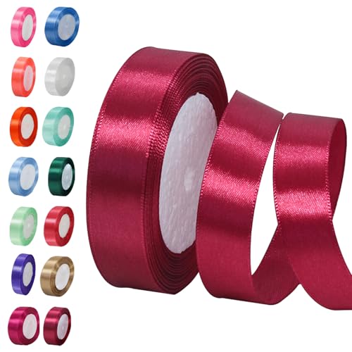 Helles Burgunderrot Satinband Dekoband Stoffband,20mmx23m Satinbänder Geschenkbänder Geschenkband Schleifenband Ribbon für Hochzeit,Valentinstag,Geburtstag Geschenke,DIY Handwerk,Sträuße Verpackung Helles Burgunderrot Satinband Dekoband Stoffband,20mmx23m Satinbänder Geschenkbänder Geschenkband Schleifenband Ribbon für Hochzeit,Valentinstag,Geburtstag Geschenke,DIY Handwerk,Sträuße Verpackung von POPOYU