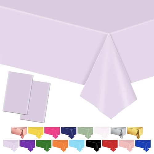 Light Purple Tischtuch Tischdecken, 137 * 274cm Kunststoff wasserdicht Tischabdeckungen Party Tischdekorationen für Kinder Picknick Geburtstag, Graduierung Hochzeit Party Supplies Light Purple Tischtuch Tischdecken, 137 * 274cm Kunststoff wasserdicht Tischabdeckungen Party Tischdekorationen für Kinder Picknick Geburtstag, Graduierung Hochzeit Party Supplies von POPOYU