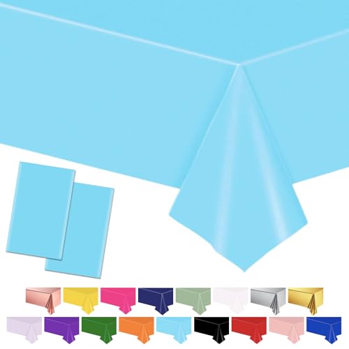 LightBlue Tabelle Tuch Tischdecken, 137 * 274cm Kunststoff wasserdicht Tisch deckt Party Tischdekorationen für Kinder Picknick Geburtstag, Graduierung Hochzeit Party Supplies LightBlue Tabelle Tuch Tischdecken, 137 * 274cm Kunststoff wasserdicht Tisch deckt Party Tischdekorationen für Kinder Picknick Geburtstag, Graduierung Hochzeit Party Supplies von POPOYU