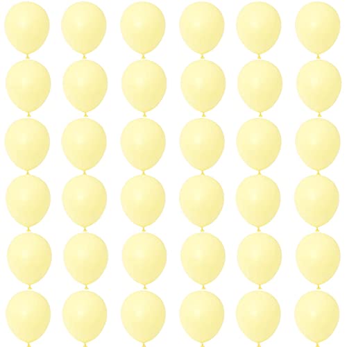 Luftballons Pastell Gelb 10 Zoll,36Stück Macaron Gelb Luftballons Helium Ballons,HellGelb Latex Luftballon Partyballons für Geburtstag,Hochzeit,Geschlecht Offenbaren,Brautdusche,Babyparty Dekorationen von POPOYU