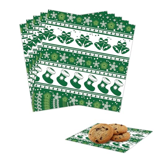 POPOYU 100PCS Weihnachtsglocke Strümpfe Lebensmittelqualität Geschenkpapier, Blätter Backpapier,Lebensmittelkorb Liners Papier,Feinkostpapier für Kuchen,Brote,Pommes Frites,Sandwiches,Pizza,Burger POPOYU 100PCS Weihnachtsglocke Strümpfe Lebensmittelqualität Geschenkpapier, Blätter Backpapier,Lebensmittelkorb Liners Papier,Feinkostpapier für Kuchen,Brote,Pommes Frites,Sandwiches,Pizza,Burger von POPOYU