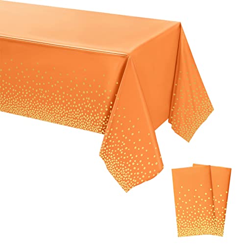 POPOYU 2 Stück orangefarbener Hintergrund Streifen Tischdecken,orangefarbener Hintergrund und Weiße Streifen Tischdecken Kinder Party Dekorationen Kunststoff Tischdecke für Kindergeburtstag,Picknick POPOYU 2 Stück orangefarbener Hintergrund Streifen Tischdecken,orangefarbener Hintergrund und Weiße Streifen Tischdecken Kinder Party Dekorationen Kunststoff Tischdecke für Kindergeburtstag,Picknick von POPOYU