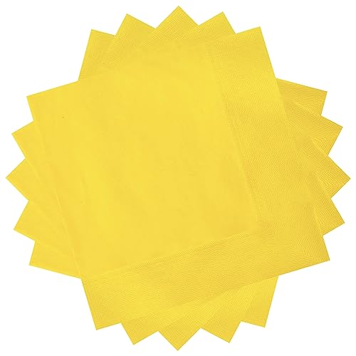 POPOYU 20 Stück Gold Servietten,Papierservietten Gold 33x33cm Napkins Servietten Paw Cocktailservietten,Tischdeko Hochzeit Papierserviette Einweg Napkins Tisch Dekorationen für Garten Geburtstag Party von POPOYU