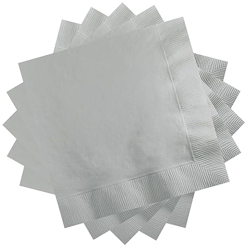 POPOYU 20 Stück Silbrig Servietten,Papierservietten 33x33cm Napkins Servietten Paw Cocktailservietten,Tischdeko Hochzeit Papierserviette Einweg Napkins Tisch Dekorationen für Garten Geburtstag Party POPOYU 20 Stück Silbrig Servietten,Papierservietten 33x33cm Napkins Servietten Paw Cocktailservietten,Tischdeko Hochzeit Papierserviette Einweg Napkins Tisch Dekorationen für Garten Geburtstag Party von POPOYU