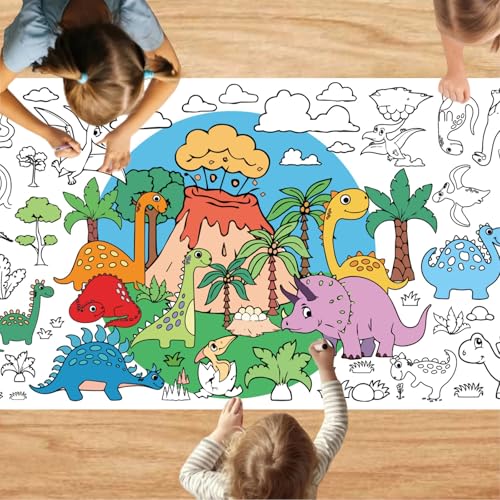 POPOYU Ausmaltischdecke Dinosaurier,Tischdecke zum Ausmalen Kinder,Dinosaurier Poster zum Ausmalen,Poster zum Ausmalen des Dinosaurier,Papier Dinosaurier Bemalbare Tischdecke für Kindergeburtstag POPOYU Ausmaltischdecke Dinosaurier,Tischdecke zum Ausmalen Kinder,Dinosaurier Poster zum Ausmalen,Poster zum Ausmalen des Dinosaurier,Papier Dinosaurier Bemalbare Tischdecke für Kindergeburtstag von POPOYU