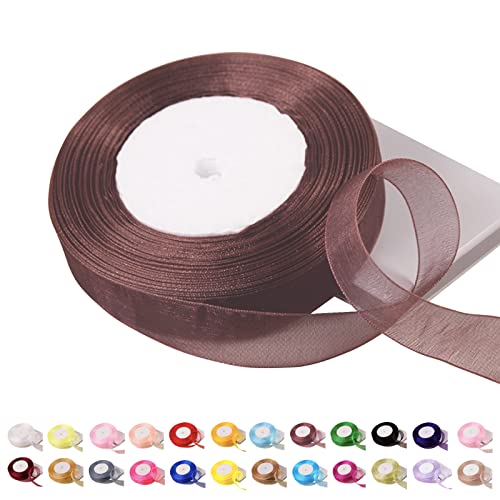 POPOYU Chiffonband Kaffee,20mmx45m Organzaband Kaffee Schleifenband Hochzeit Geschenkband Hochzeit Tüllband Transparent Satinband Kaffee für Weihnachten Hochzeit Taufe Geburtstag POPOYU Chiffonband Kaffee,20mmx45m Organzaband Kaffee Schleifenband Hochzeit Geschenkband Hochzeit Tüllband Transparent Satinband Kaffee für Weihnachten Hochzeit Taufe Geburtstag von POPOYU