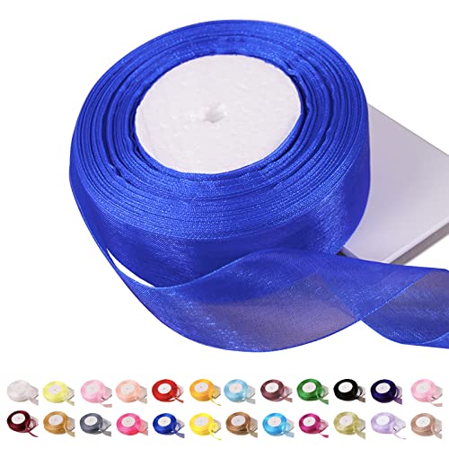 POPOYU Chiffonband Königsblau,40mmx45m Organzaband Königsblau Schleifenband Hochzeit Geschenkband Hochzeit Tüllband Transparent Satinband Königsblau für Weihnachten Hochzeit Taufe Geburtstag POPOYU Chiffonband Königsblau,40mmx45m Organzaband Königsblau Schleifenband Hochzeit Geschenkband Hochzeit Tüllband Transparent Satinband Königsblau für Weihnachten Hochzeit Taufe Geburtstag von POPOYU