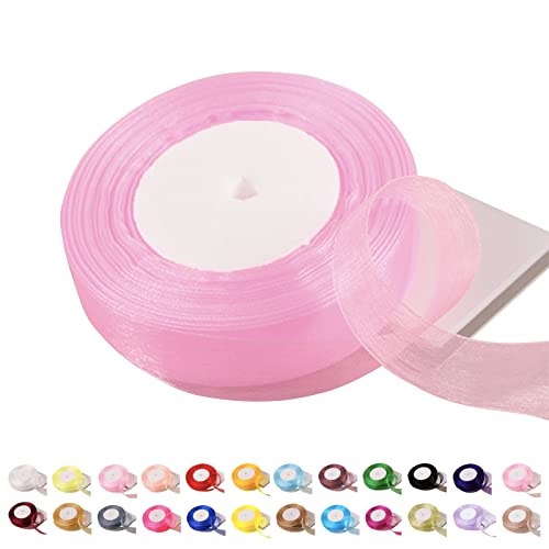 POPOYU Chiffonband Rosa,25mmx45m Organzaband Rosa Schleifenband Hochzeit Geschenkband Hochzeit Tüllband Transparent Satinband Rosa für Weihnachten Hochzeit Taufe Geburtstag POPOYU Chiffonband Rosa,25mmx45m Organzaband Rosa Schleifenband Hochzeit Geschenkband Hochzeit Tüllband Transparent Satinband Rosa für Weihnachten Hochzeit Taufe Geburtstag von POPOYU
