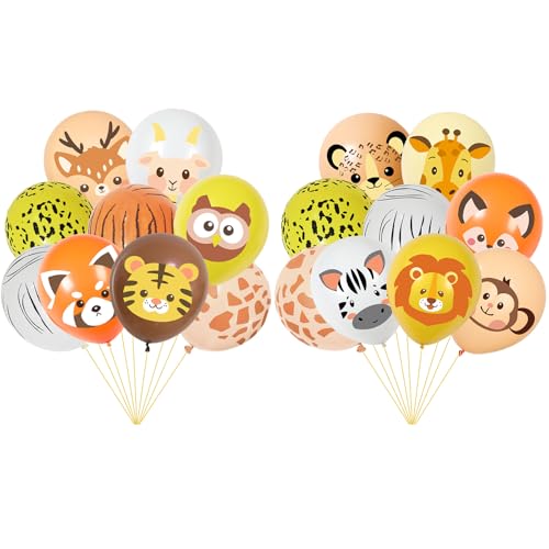 POPOYU Dschungel Deko Luftballons,18 Stück Tiere Zebra Leopard Latex Luftballons für Tiere Safari Geburtstagsdeko,12 Zoll Safari Tiere Druck Helium Ballons für Junge Mädchen Kinder Geburtstag Party POPOYU Dschungel Deko Luftballons,18 Stück Tiere Zebra Leopard Latex Luftballons für Tiere Safari Geburtstagsdeko,12 Zoll Safari Tiere Druck Helium Ballons für Junge Mädchen Kinder Geburtstag Party von POPOYU