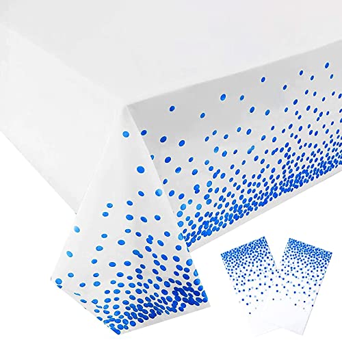 POPOYU 2 Stück Blauer Punkt Streifen Tischdecken,Blauer Punkt und Weiße Streifen Tischdecken Kinder Party Dekorationen Kunststoff Tischdecke für Kindergeburtstag,Picknick POPOYU 2 Stück Blauer Punkt Streifen Tischdecken,Blauer Punkt und Weiße Streifen Tischdecken Kinder Party Dekorationen Kunststoff Tischdecke für Kindergeburtstag,Picknick von POPOYU