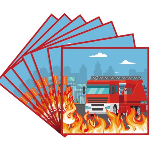 POPOYU Feuerwehrauto Geburtstag Servietten, 20 Stück Feuerwehrmann Party Servietten Tischdeko, Papierservietten Paper Napkins, Kindergeburtstag Party Zubehör für Kindergeburtstag Deko Tischserviette POPOYU Feuerwehrauto Geburtstag Servietten, 20 Stück Feuerwehrmann Party Servietten Tischdeko, Papierservietten Paper Napkins, Kindergeburtstag Party Zubehör für Kindergeburtstag Deko Tischserviette von POPOYU