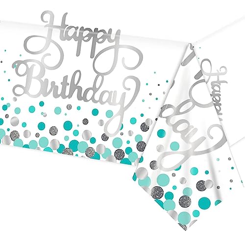 POPOYU Kunststoff-Tischdecke, rechteckig, "Happy Birthday"-Tischdecke für Jungen, Mädchen, Männer, Frauen, Geburtstagsdekorationen, wasserdichte Tischdecke für Geburtstag, Hochzeit, Partyzubehör, 274 POPOYU Kunststoff-Tischdecke, rechteckig, "Happy Birthday"-Tischdecke für Jungen, Mädchen, Männer, Frauen, Geburtstagsdekorationen, wasserdichte Tischdecke für Geburtstag, Hochzeit, Partyzubehör, 274 von POPOYU