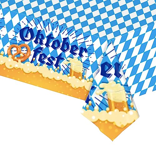 POPOYU Oktoberfest Tischdecke,137x274cm Bayrische Deko Oktoberfest Party Tischdecke, Bayerische Oktoberfest Tischdeko Blau Weiß Einweg Tischdecke für Bierzelten Haushalt Catering Oktoberfest Deko POPOYU Oktoberfest Tischdecke,137x274cm Bayrische Deko Oktoberfest Party Tischdecke, Bayerische Oktoberfest Tischdeko Blau Weiß Einweg Tischdecke für Bierzelten Haushalt Catering Oktoberfest Deko von POPOYU
