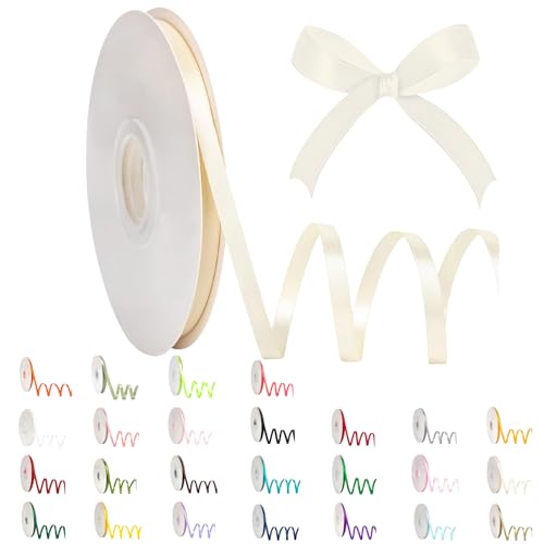 POPOYU Satinband 6mm Cremeweiss,Cremeweiss Band 6mm Natur,91m Dünn Geschenkband,Geschenkband und Schleifen für Geschenken,Bastelarbeiten,Haare,Ostern,Weihnachten,Hochzeit,Luftballons POPOYU Satinband 6mm Cremeweiss,Cremeweiss Band 6mm Natur,91m Dünn Geschenkband,Geschenkband und Schleifen für Geschenken,Bastelarbeiten,Haare,Ostern,Weihnachten,Hochzeit,Luftballons von POPOYU