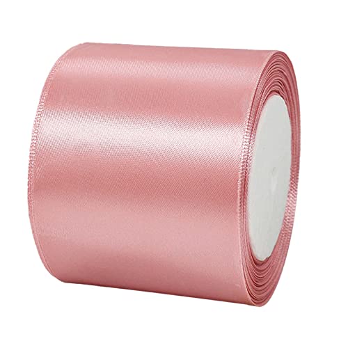 POPOYU Satinband Rosa Breit,Rosa Satin Schleife Groß,Satinband 8cm Breit,Baumwoll SchleifeBreit,Schleifenband xxl für Verpacken von Geschenken Ostern Weihnachten Hochzeit Dekorieren Aut von POPOYU