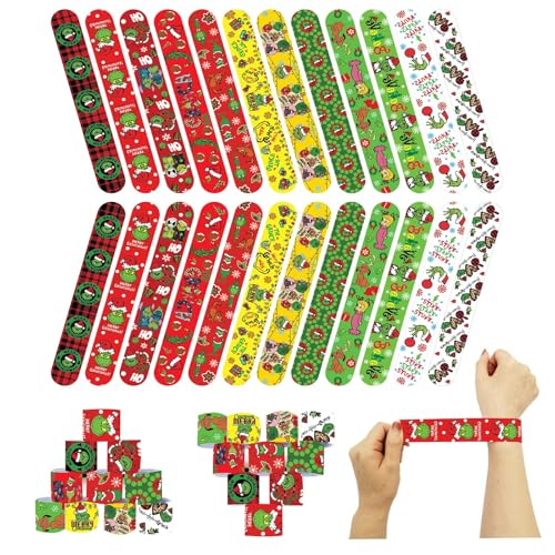 POPOYU Schnapparmband Kinder Weihnachten,24 Stück Weihnachten Armband Geburtstagsdeko Slap Armbänder Klatscharmband Wristband für Mitgebsel Kinder Weihnachten Spiels Partytütenfüller POPOYU Schnapparmband Kinder Weihnachten,24 Stück Weihnachten Armband Geburtstagsdeko Slap Armbänder Klatscharmband Wristband für Mitgebsel Kinder Weihnachten Spiels Partytütenfüller von POPOYU